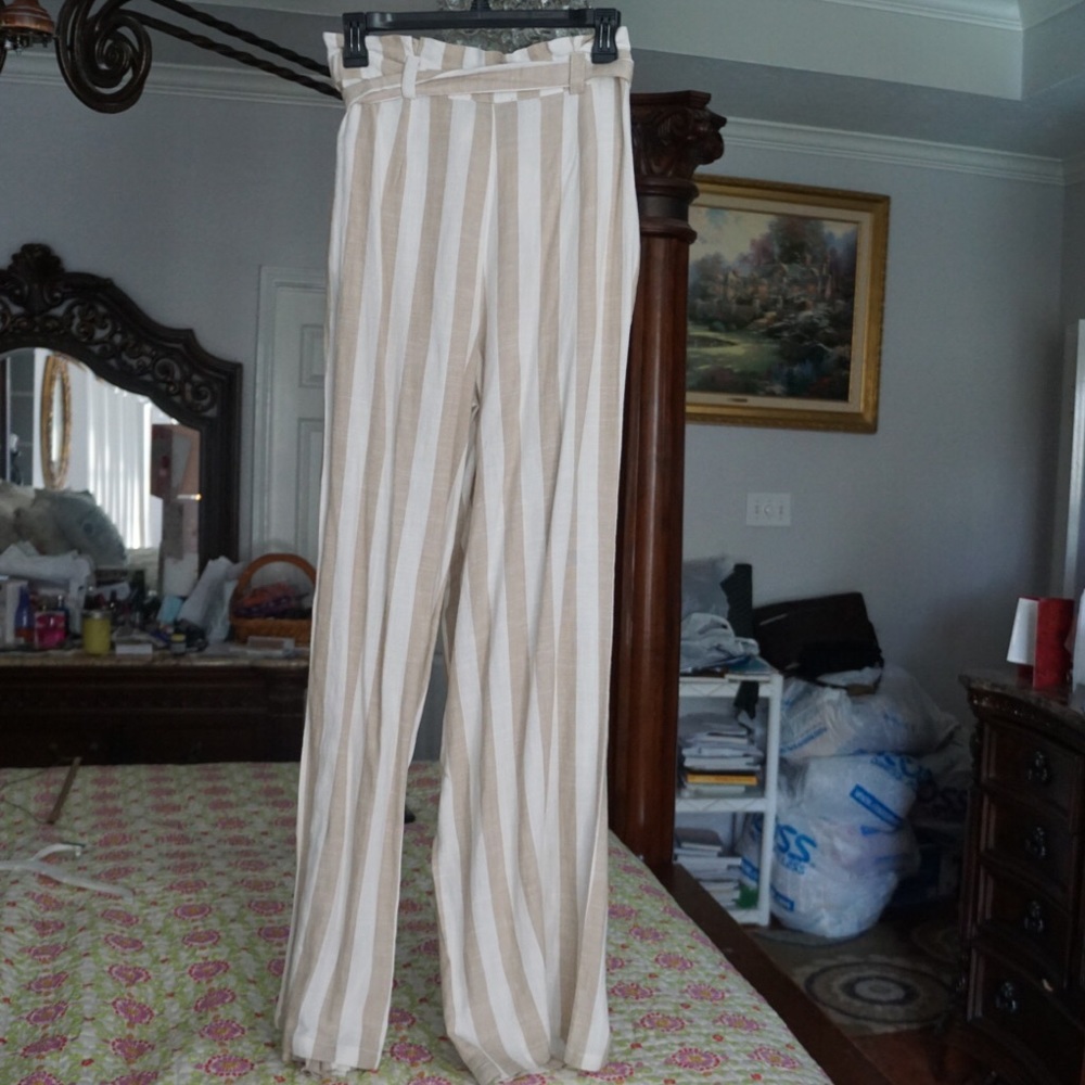 Striped Paperbag Pants